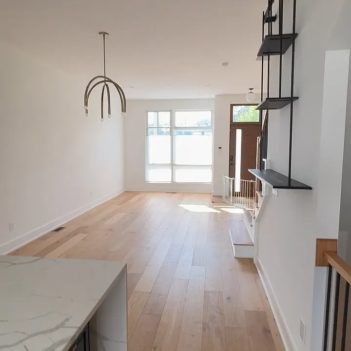 First Floor _ View from Kitchen Toward Living Room and Street-Level Entrance