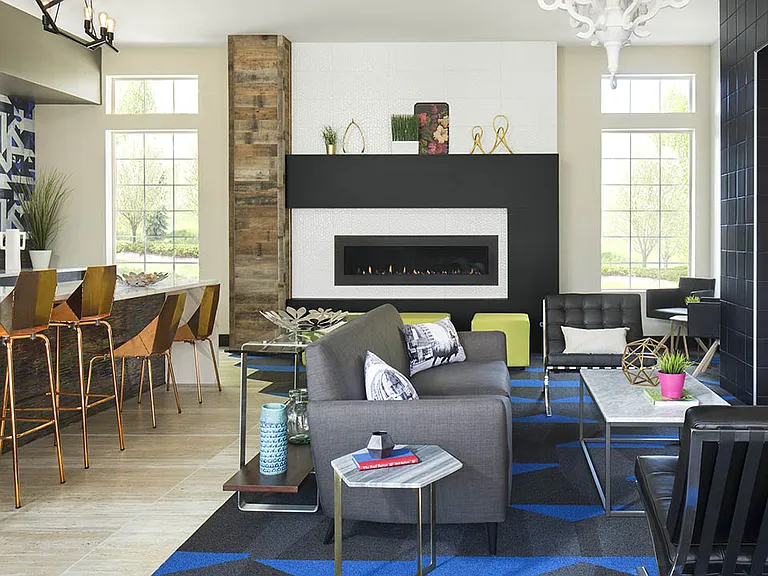 Apartment community Resident Lounge at Griffis Belleview Station in Denver, Colorado.