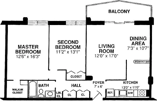 Floor plan 2 Bdrm