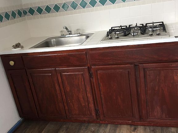 newly installed kitchen cabinet and tile
