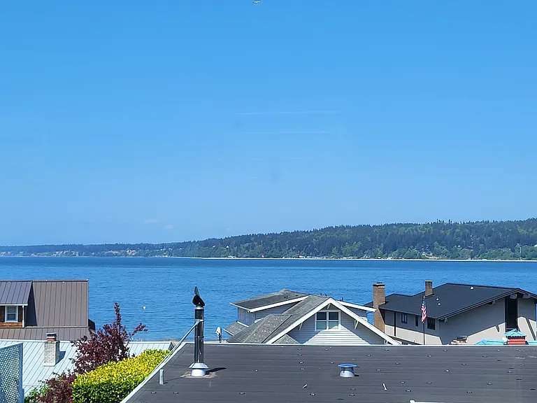 View from living room and dining area
Deck outside this picture window
