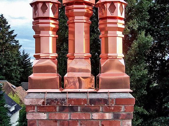 Copper chimney pots