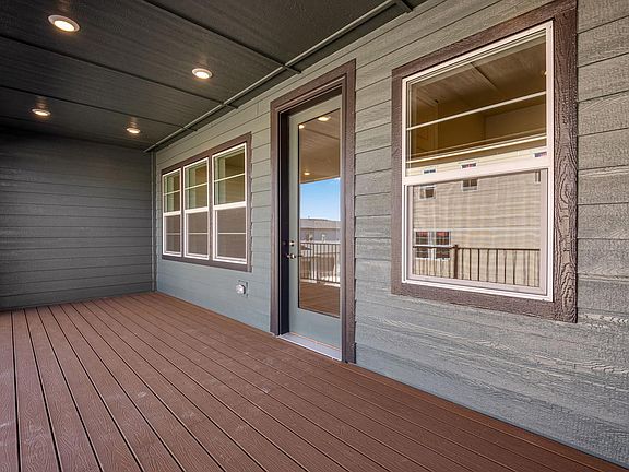 Rear covered patio for indoor outdoor living