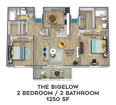 Floor plan Two Bedroom