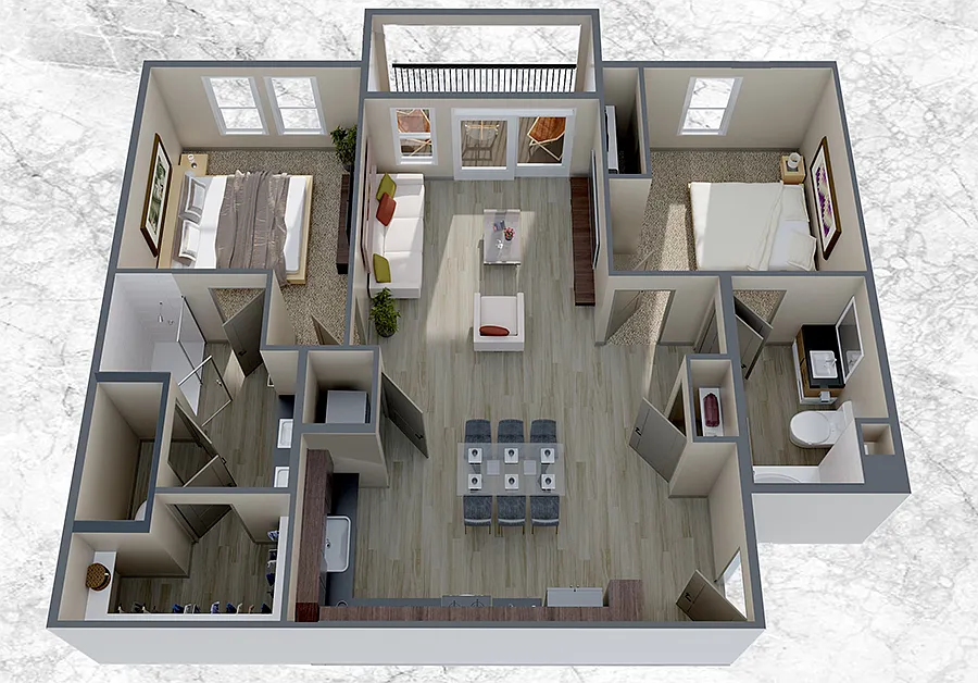 Floor plan 2x2 B3 ALT