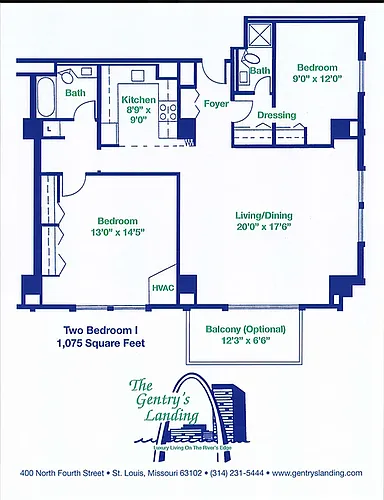 Floor plan Two Bedroom II