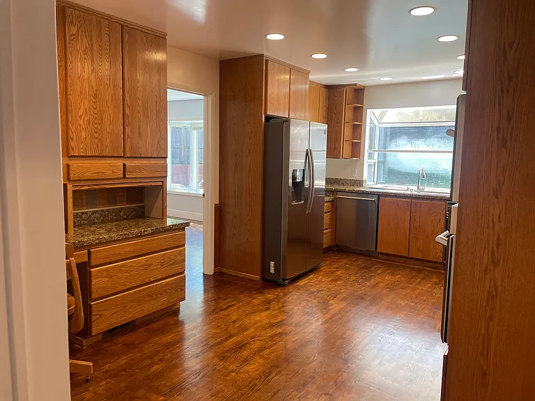 Built in work/study area in the kitchen