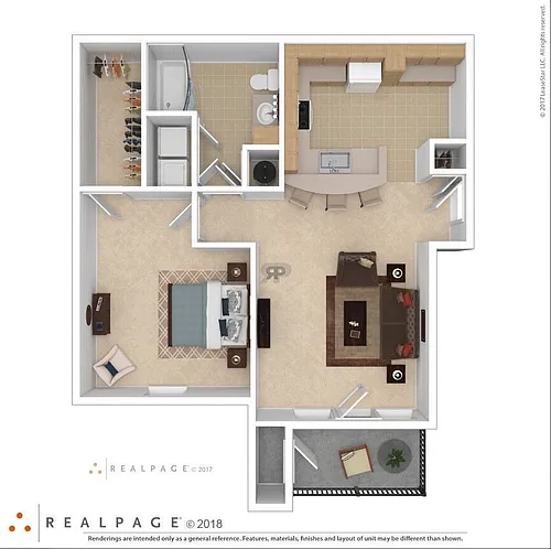 Floor plan 1 Bedroom Residential