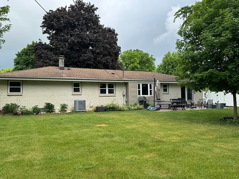 Large back yard with Patio