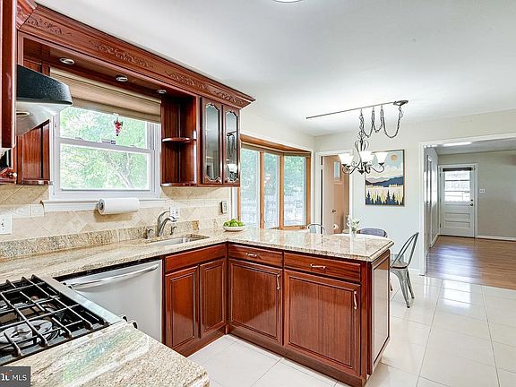 kitchen and the hall way to the front