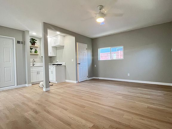 closet on the left, bathroom on the right