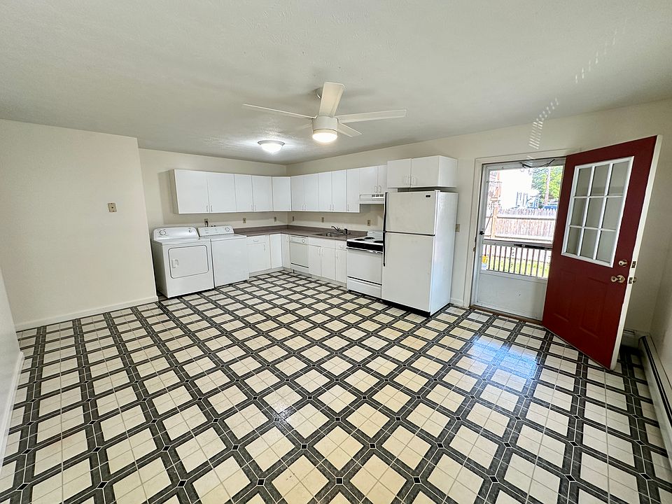 back door that opens up to private porch, deck and yard!