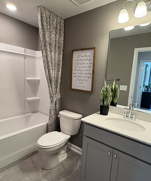 Hallway bathroom