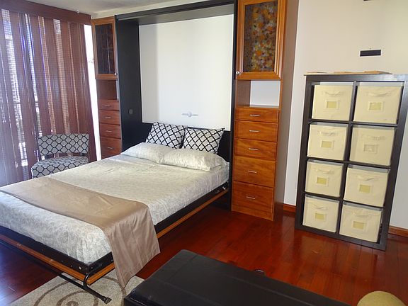 Murphy bed down position