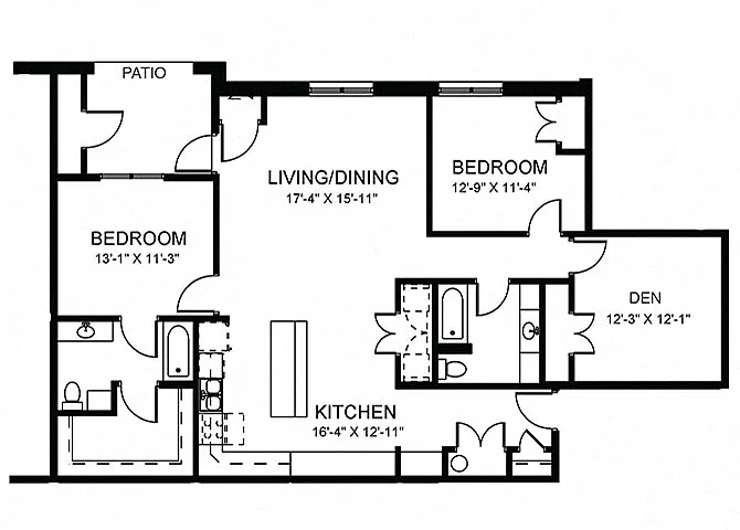 Floor plan The Hibiscus with Den
