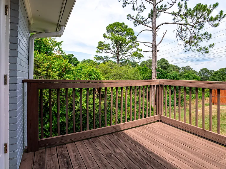 Spacious deck offering serene, private views.