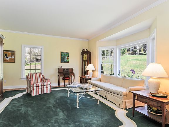 Living room with bay window