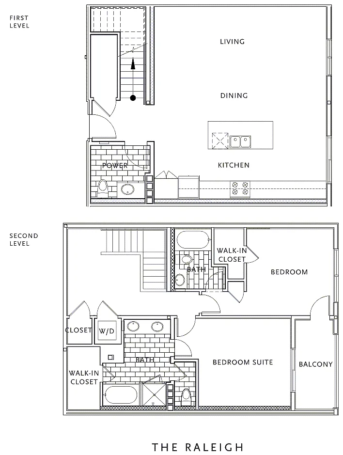 Floor plan 2 Bedroom Townhouse