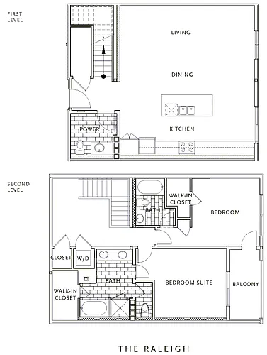 Floor plan 2 Bedroom Townhouse