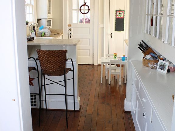 view through butler's pantry into kitchen