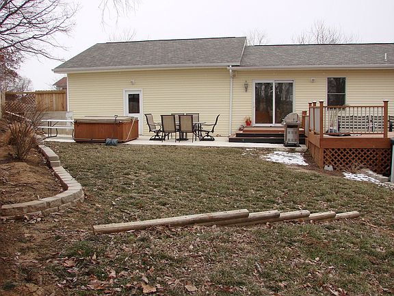 Back Yard, Hot Tub on Concrete Patio