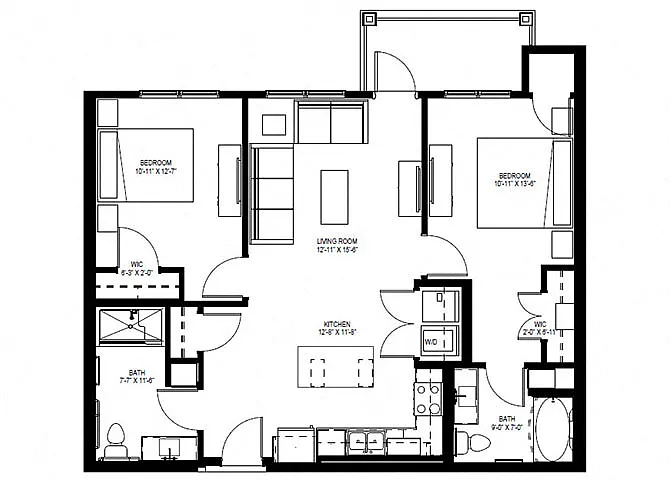 Floor plan Two Bedroom B