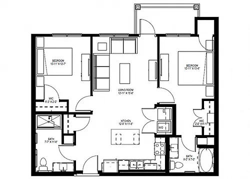 Floor plan Two Bedroom B