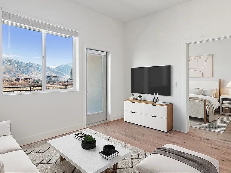 Living Room Model at Current Apartments in Salt Lake City