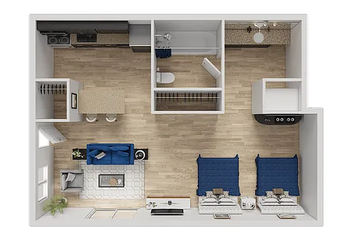 Floor plan Double Studio