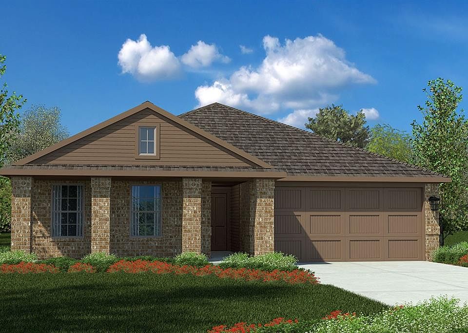 D.R. Horton's Express Homes Bellvue Floorplan Elevation C. Photos shown here may not depict the specified home & features included are for illustration purposes only