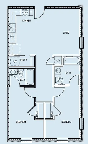 Floor plan 2 Bed 2 Bath