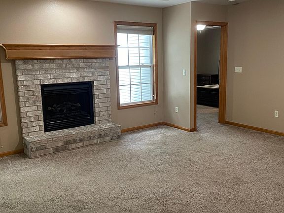 Living room with electric fireplace