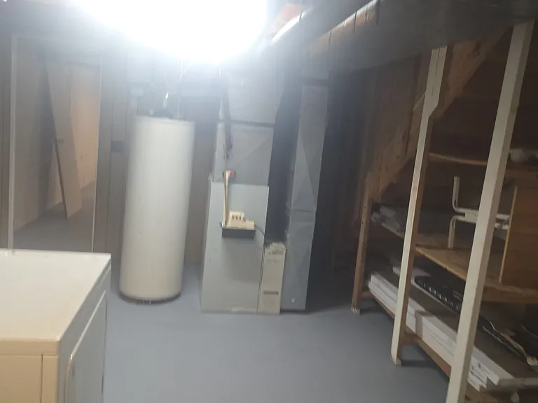 basement furnace and laundry room