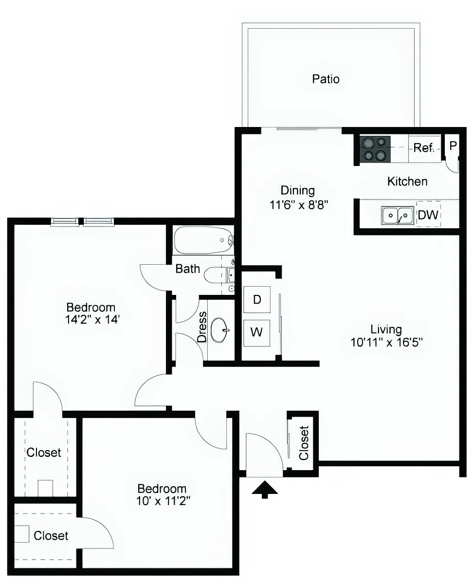 Floor plan 2X1 Flat