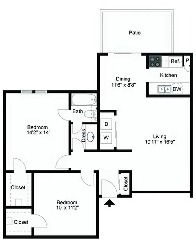 Floor plan 2X1 Flat