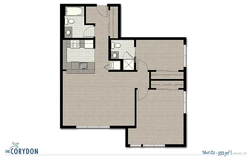 Floor plan Two Bedroom C2