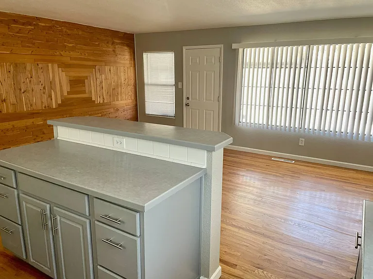 Island and living area