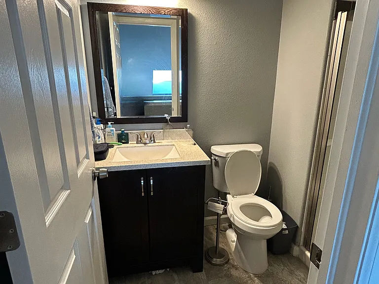 Upstairs bath with shower