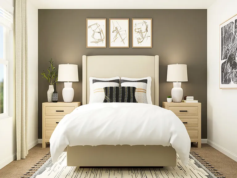 A beautiful guest bedroom.