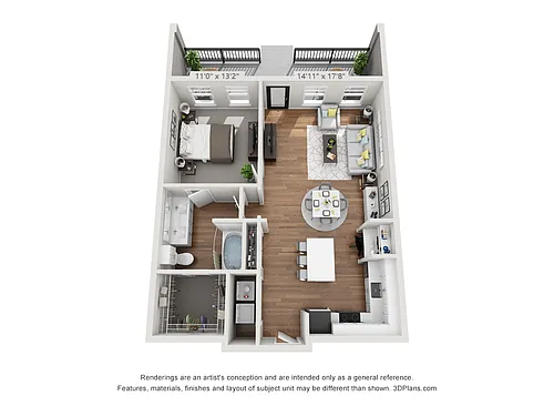 Floor plan Arbor Hills 2A2