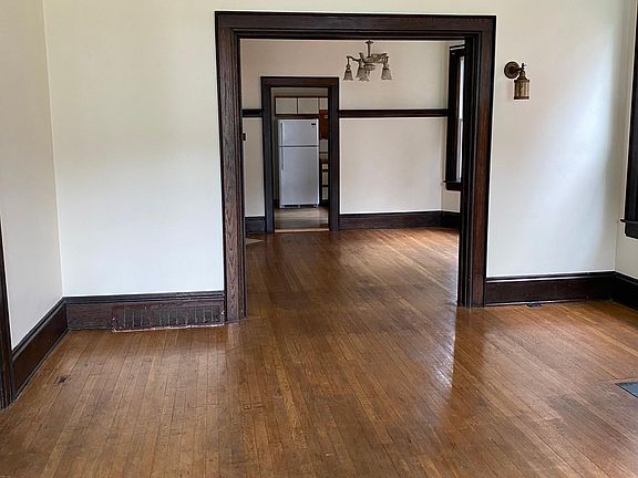 View from front door - living room into dining room into kitchen
