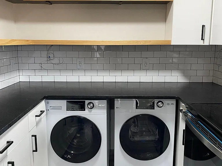 Laundry in kitchen