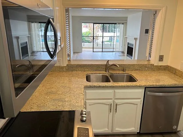 Kitchen open to living room