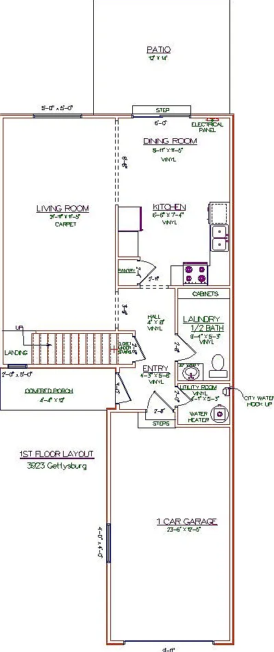 3 bed, 2.5 bath, 1480 sqft, $1,000 — Photo 3