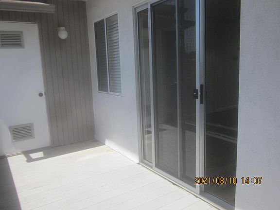 View of deck off living room