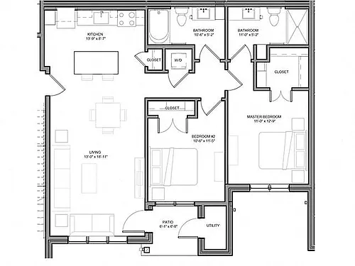 Floor plan Two Bedroom - B4