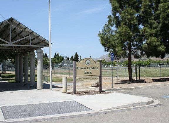 Park with tennis courts