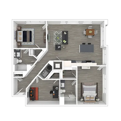 Floor plan 2D Den