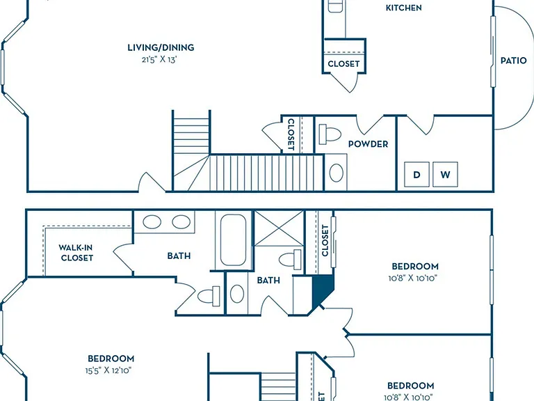 3 Bedroom | 2.5 Bath | 1584 SF 3 Bedroom | 2.5 Bath | 1584 SF