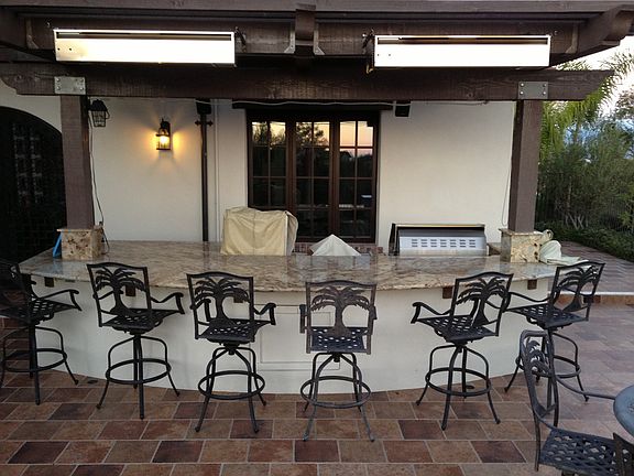 rear patio BBQ island